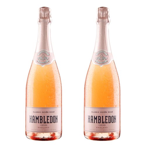 Hambledon Classic Cuvee Rose English Sparkling Wine 75cl Twin Set